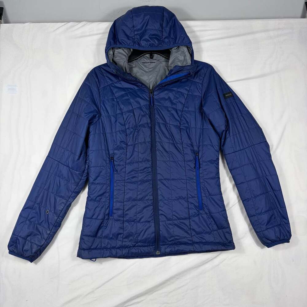 Forclaz Women's Mountain Trekking Padded Hooded Jacket Blue